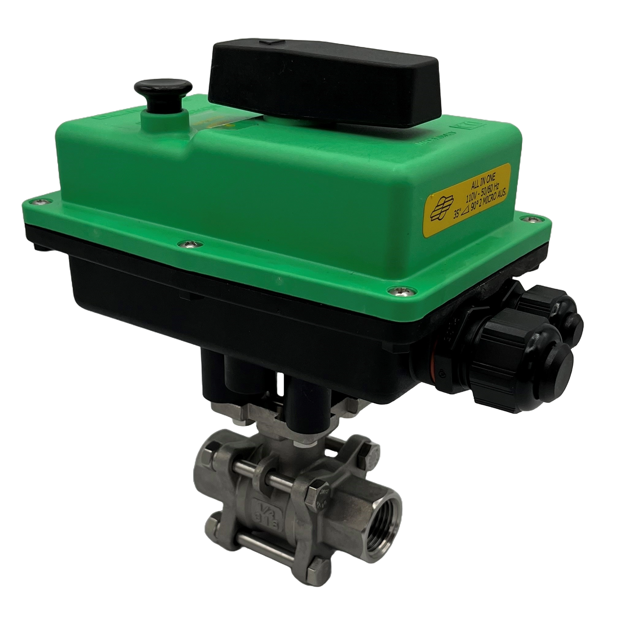 E993 2-way Actuated Stainless Steel Ball Valve (230V AC)