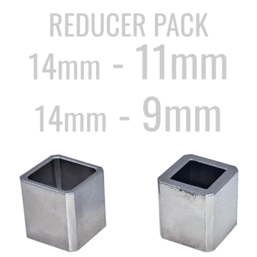14 - 11mm or 14 - 9mm Reducer Pack - Adapters for mounting to 11mm or 9mm drive sizes