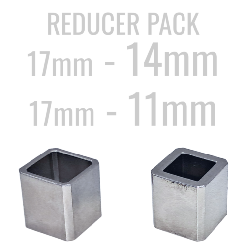17 - 14mm or 17 - 11mm Reducer Pack - Adapters for mounting to 14mm or 11mm drive sizes