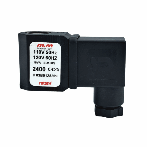 110V AC 50Hz/60Hz coil (2400) and DIN connector