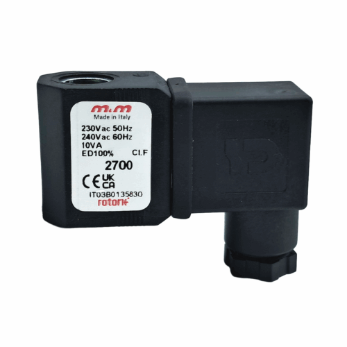 230V AC 50/60Hz coil (2700) and DIN connector