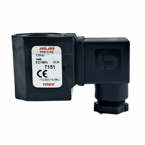 12V DC 14W class H coil (7151) and DIN connector