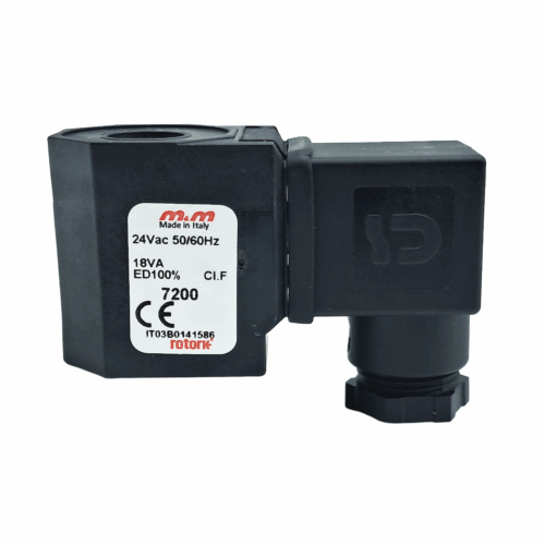 24V AC 50/60Hz coil (7200) and DIN connector