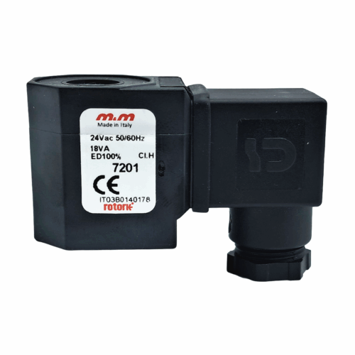 24V AC 50/60Hz class H coil (7201) and DIN connector