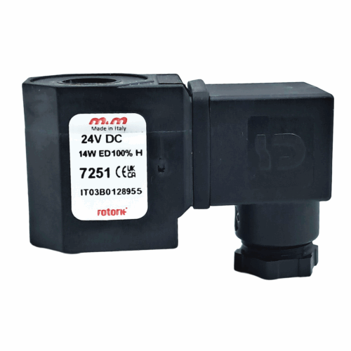 24V DC 14W class H coil (7251) and DIN connector