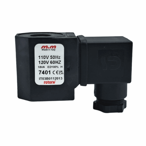 110V AC 50/60Hz class H coil (7401) and DIN connector