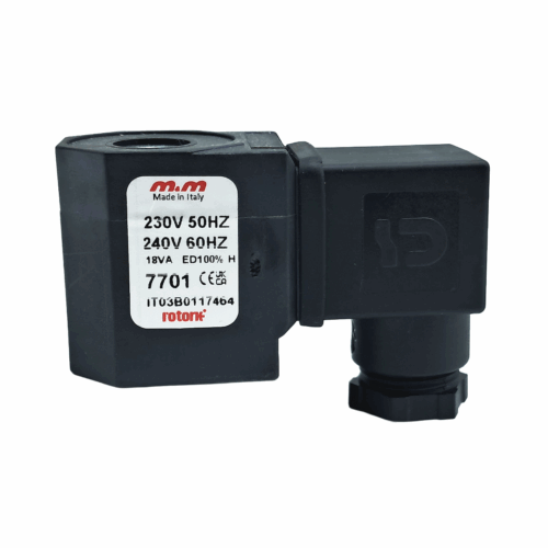 230V AC 50/60Hz class H coil (7701) and DIN connector
