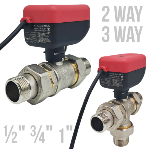 SR2221BA 230V AC Sintesi Actuated Ball Valves (1/2", 3/4", 1")