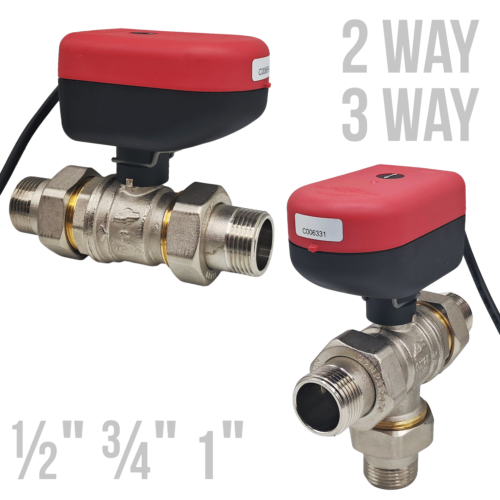 SR2421BA 24V AC Sintesi Actuated Ball Valves (1/2", 3/4", 1")