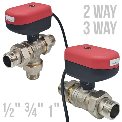 SS2421B 24V AC Sintesi Actuated Ball Valves (1/2", 3/4", 1")