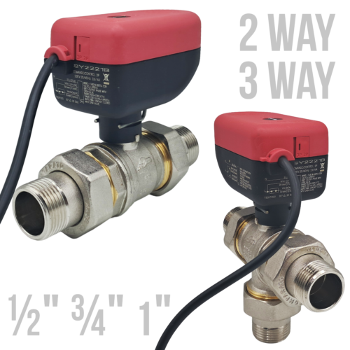 SY2221B 230V AC Sintesi Actuated Ball Valves (1/2", 3/4", 1")